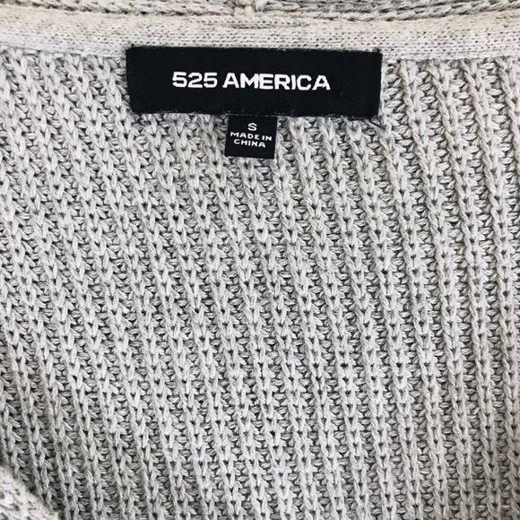 525 AMERICA Bell Sleeve Sweater Knit Floral Lace Pullover Size Small - Picture 7 of 9